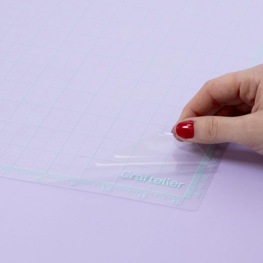 Low Adhesion Multi-Purpose Translucent Mat Alignment Grid 12x12 Inch Craft