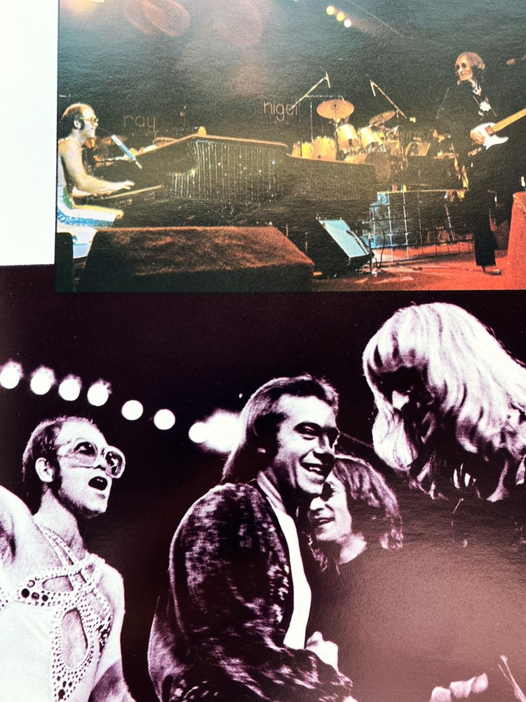 Elton John, Bernie Taupin, Signed, Five Years of Fun, 1975, +Troubadour Ticket