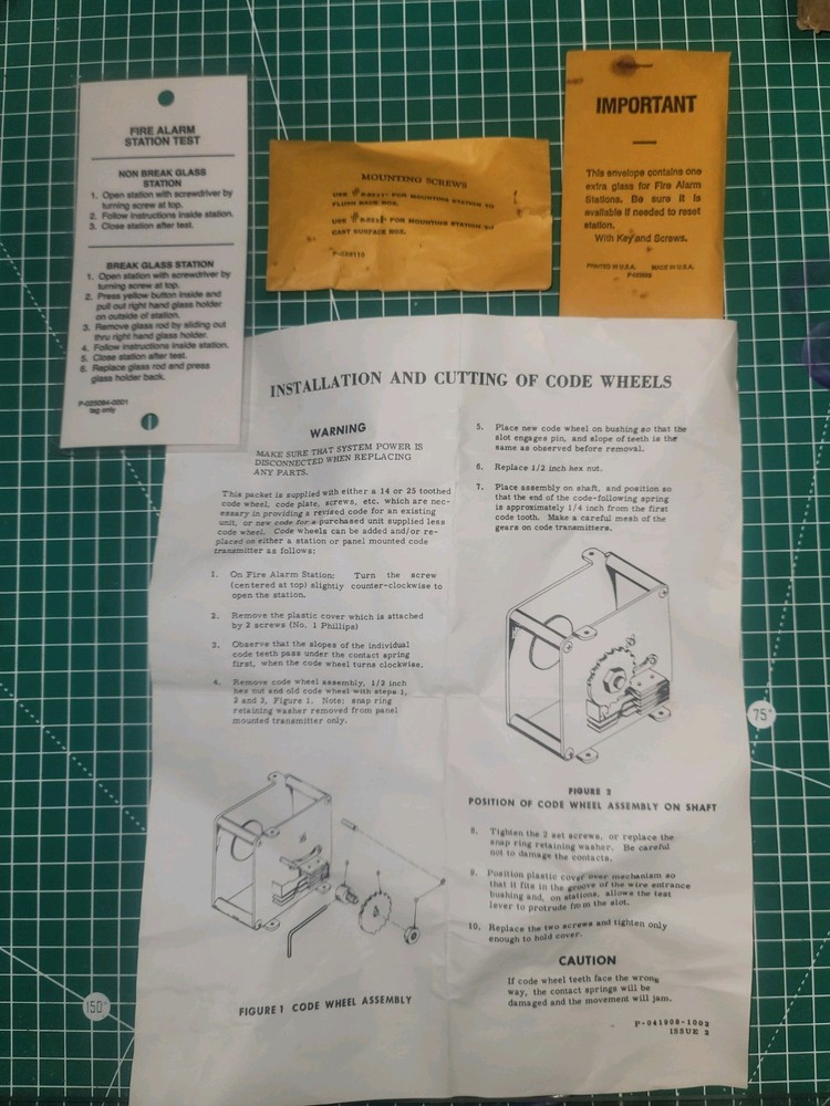 EDWARDS 1251-O Coded Fire Alarm Pull Station