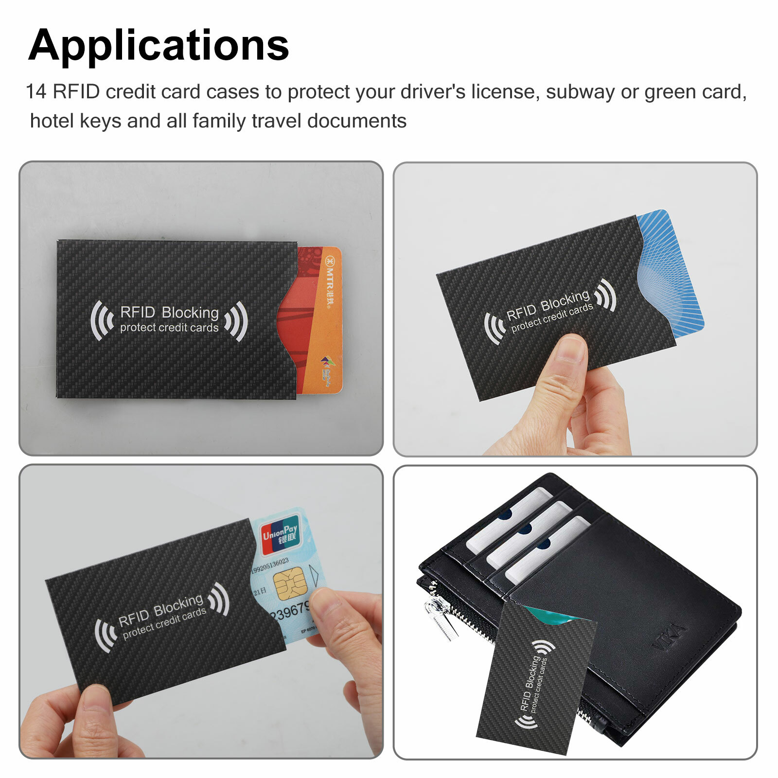 RFID Blocking Sleeve Credit Card Protector Anti Theft Safety Shield Case Covers