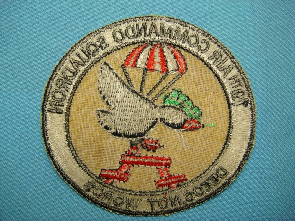 VIETNAM WAR PATCH, US 19th AIR COMMANDO SQUADRON " DEEDS, NOT WORDS "