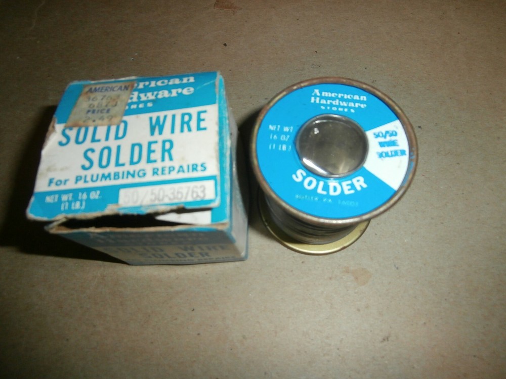 Vintage American Hardware Stores Roll 50/50 Solid Wire Solder