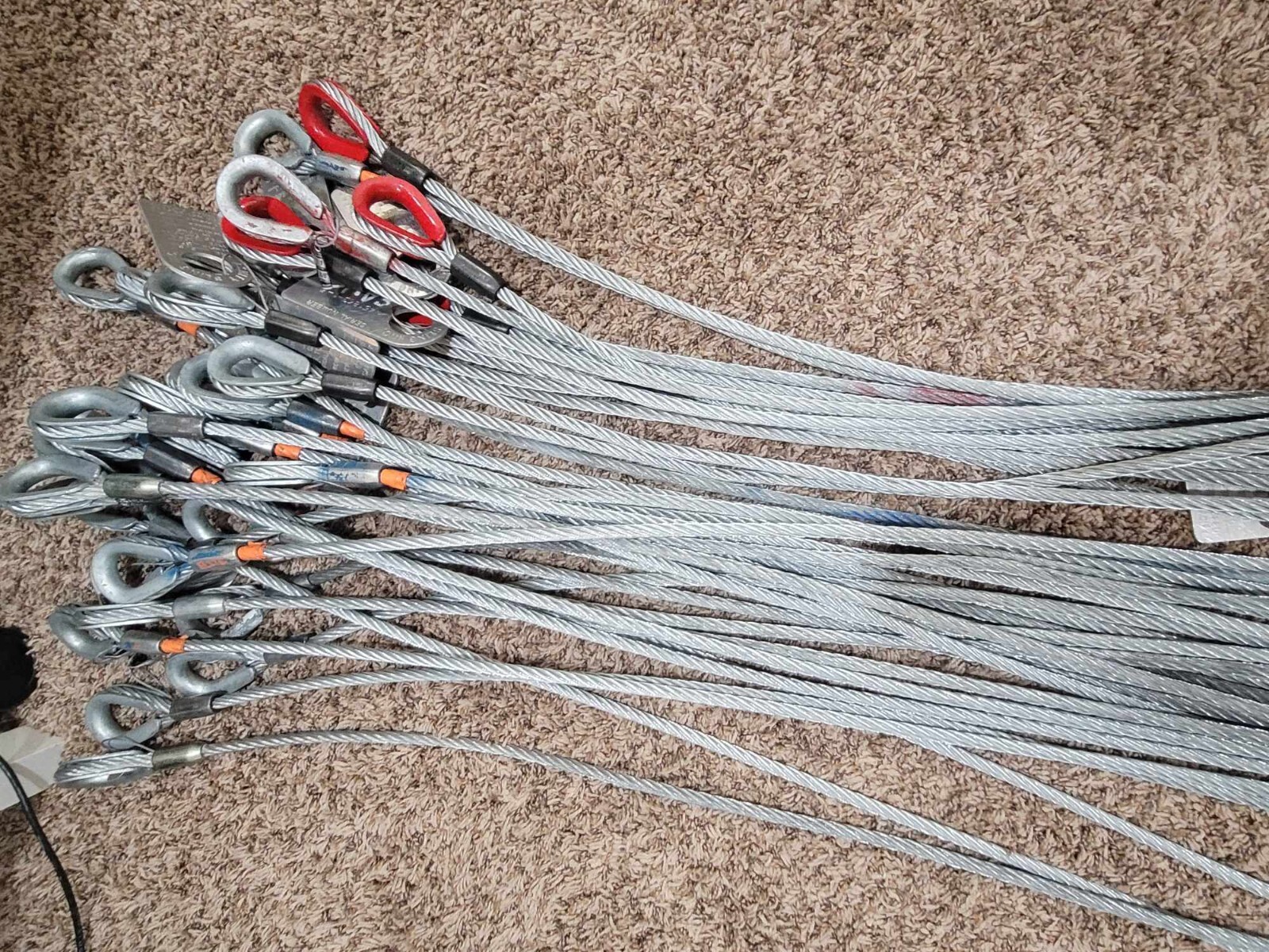 3/8" x 10' Wire Rope Sling Steel Choker with Thimbled Eyes