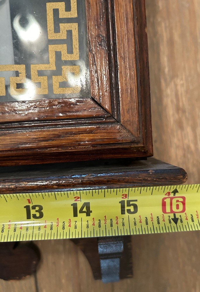ANTIQUE LARGE INGRAHAM REGULATOR WALL CLOCK. UNTESTED.