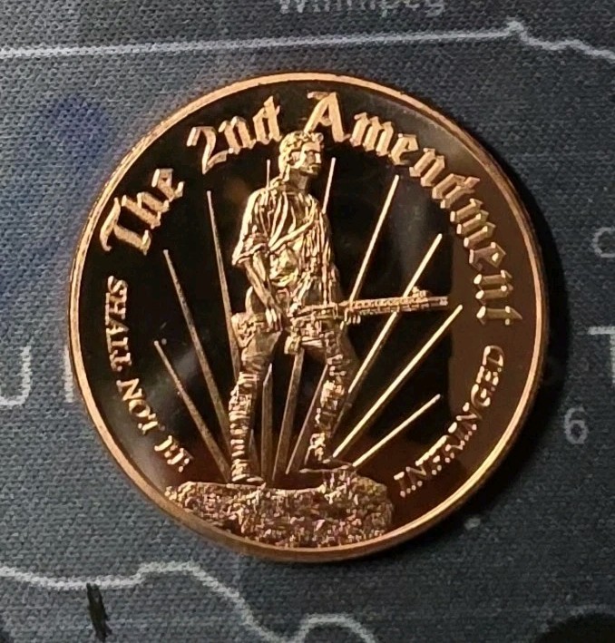 Second 2nd Amendment 1 Oz .999 Copper Round Coin