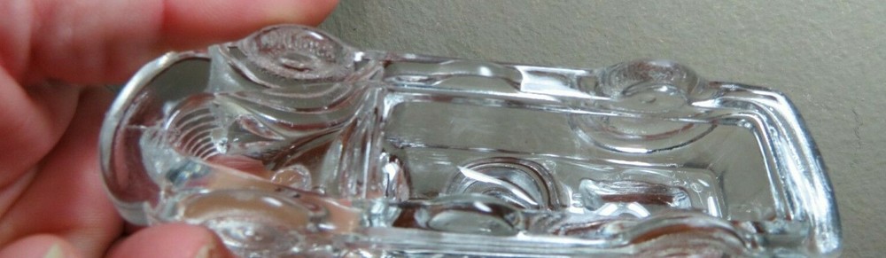 Vintage Pumper Fire Engine Glass Candy Container