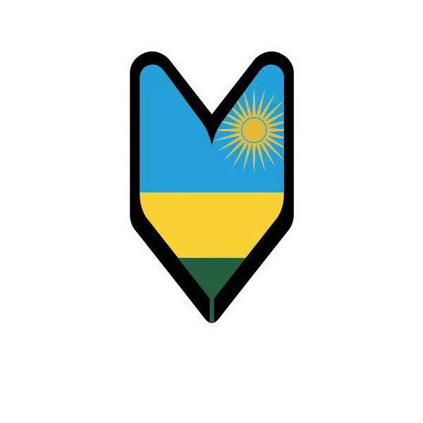 Rwandan Driver Badge Sticker Decal
