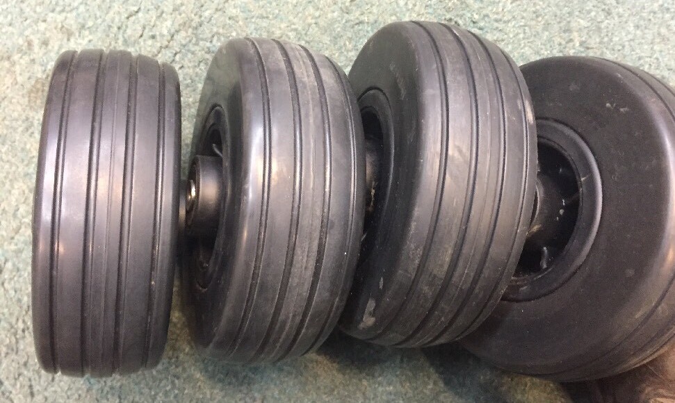 lot of (4) 6" Caster Wheels Jazzy Wheelchairs select elite Quantum 600 edge 614