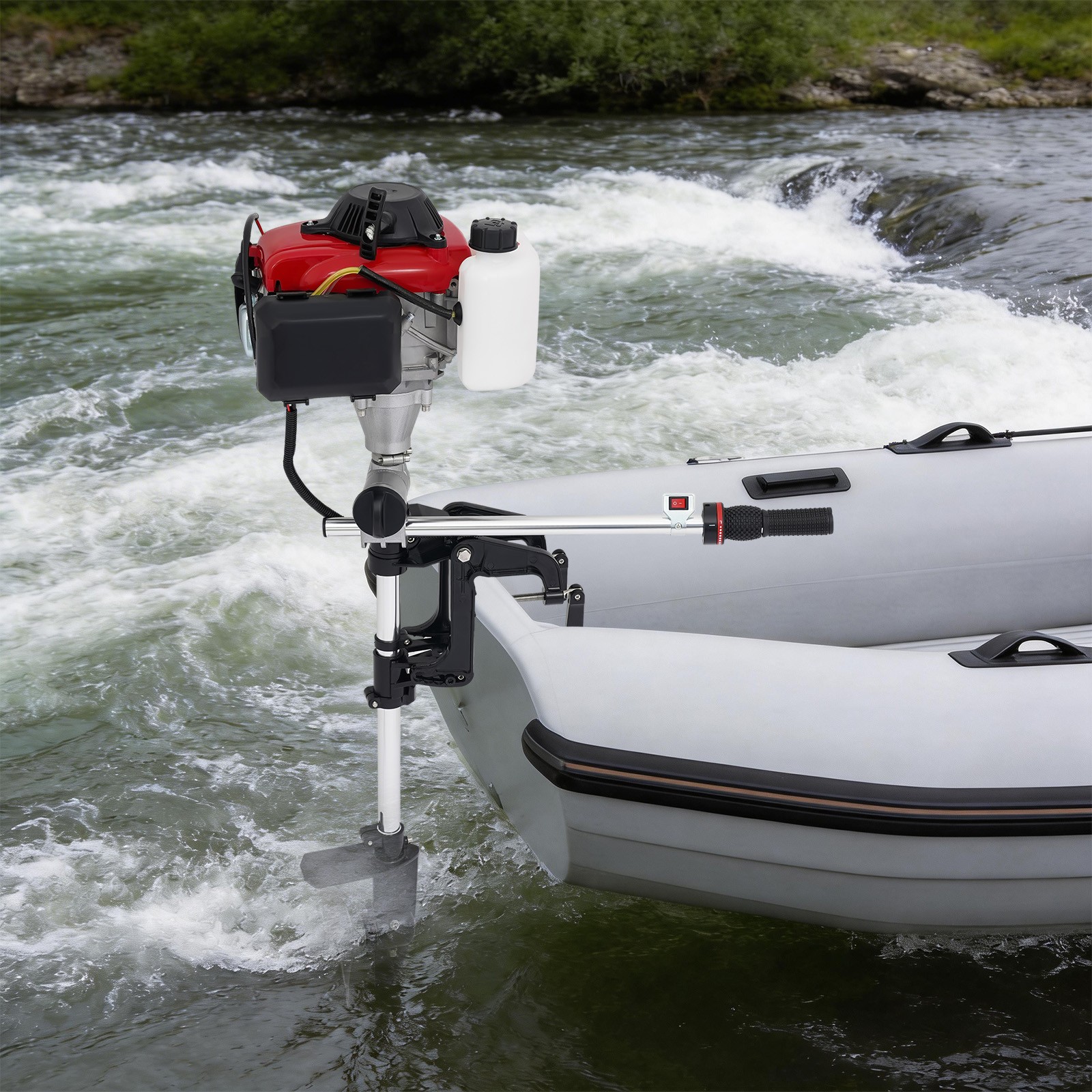 HANGKAI 53.2 cc 4HP 4-Stroke Outboard Engine Boat Motor w/ Air Cooling System