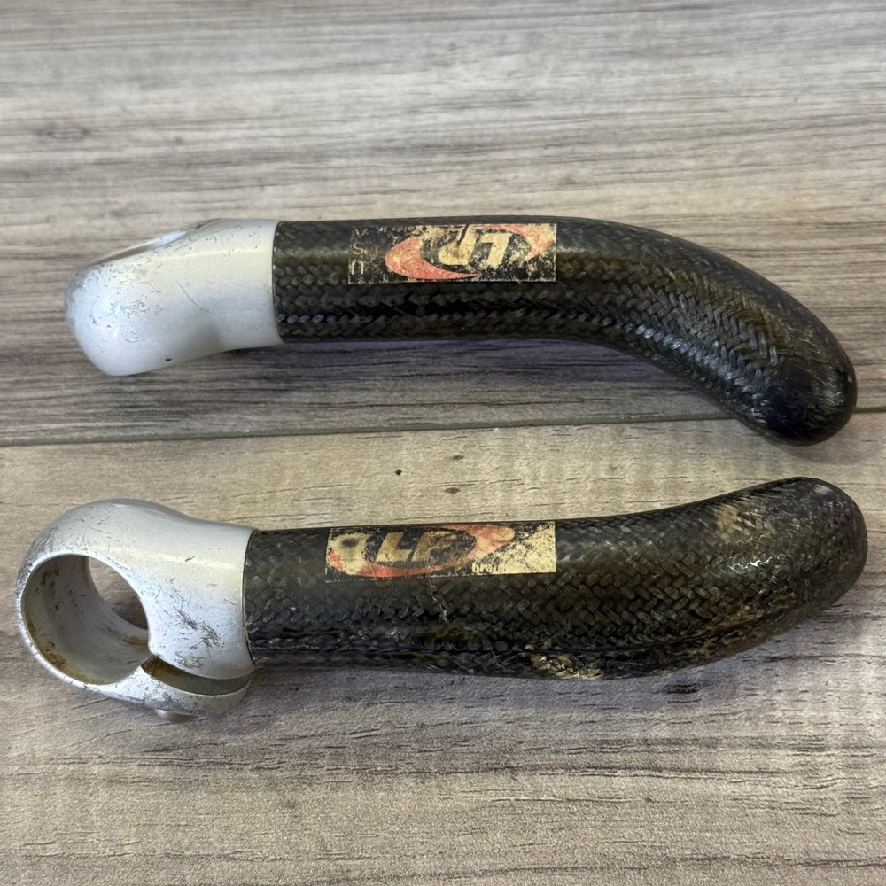 90s LP Composites MTB Bar Ends Short Bend Carbon Braid