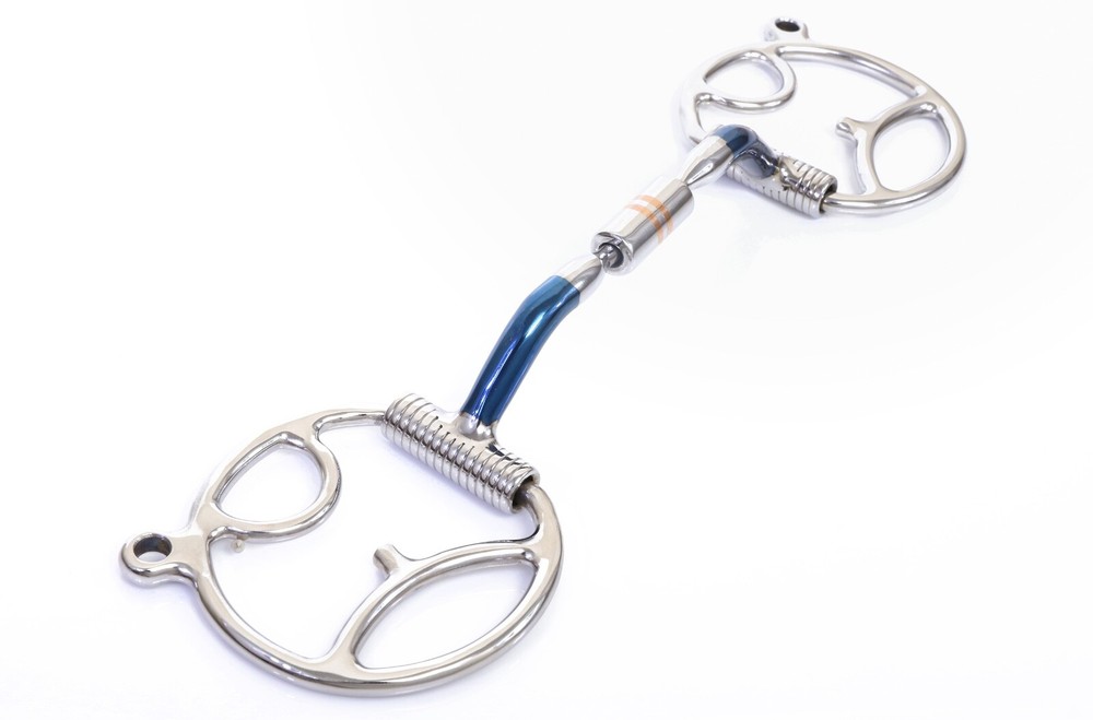 Cavalon Western D-Ring w/ Hooks Sweet Iron Barrel Snaffle Bit