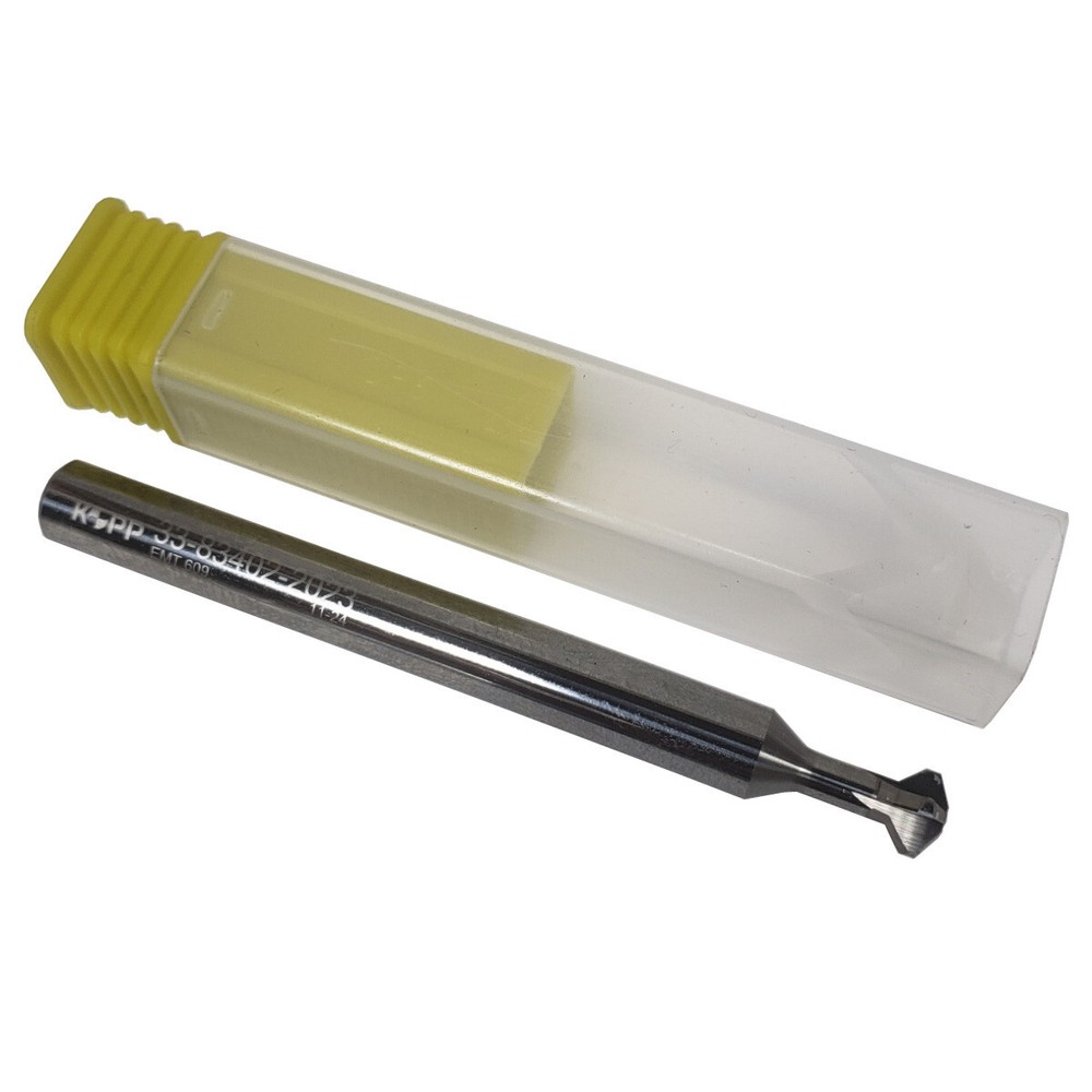 5.5mm Solid Carbide 4 Flute Double Angle Internal Cutter 60° & 45°, Kopp Germany