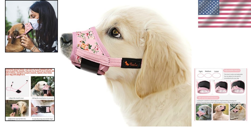 Comfortable and Durable Dog Muzzle - Adjustable for Small, Medium & Large Breeds