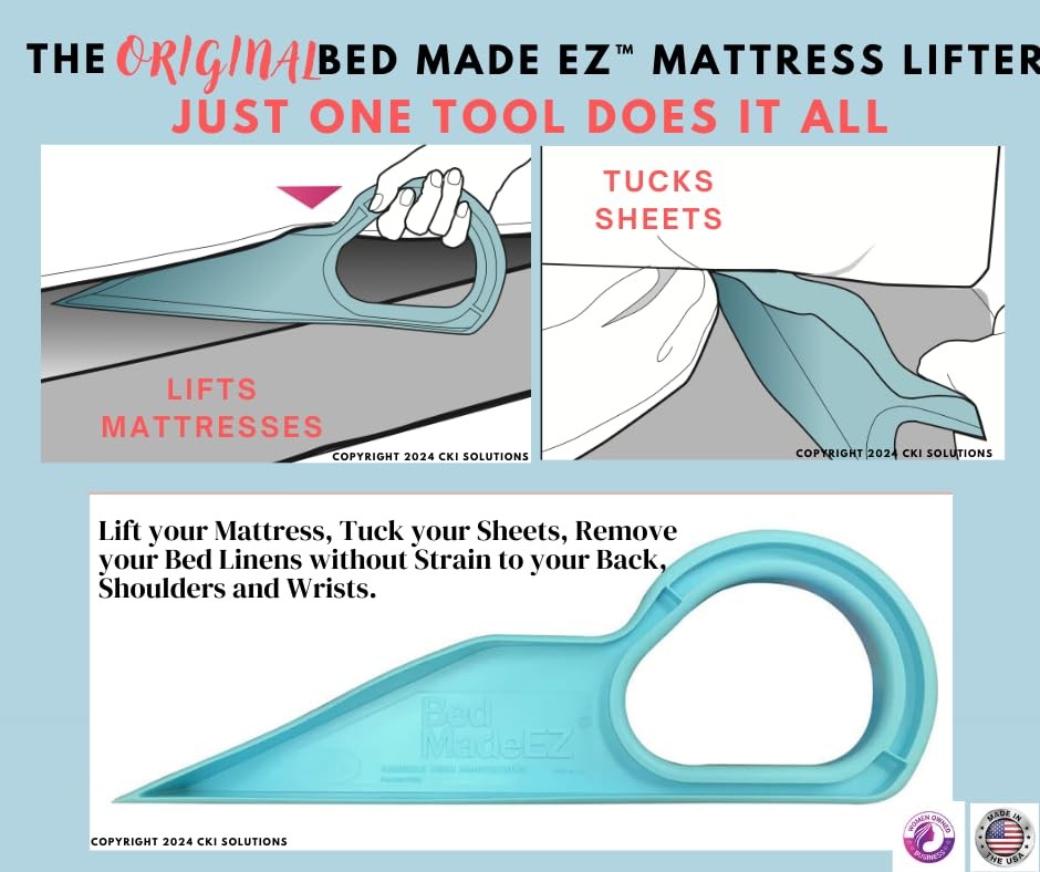 Bed MadeEZ Mattress Lifter & Maker Tool for 1 Pack, Teal – Single