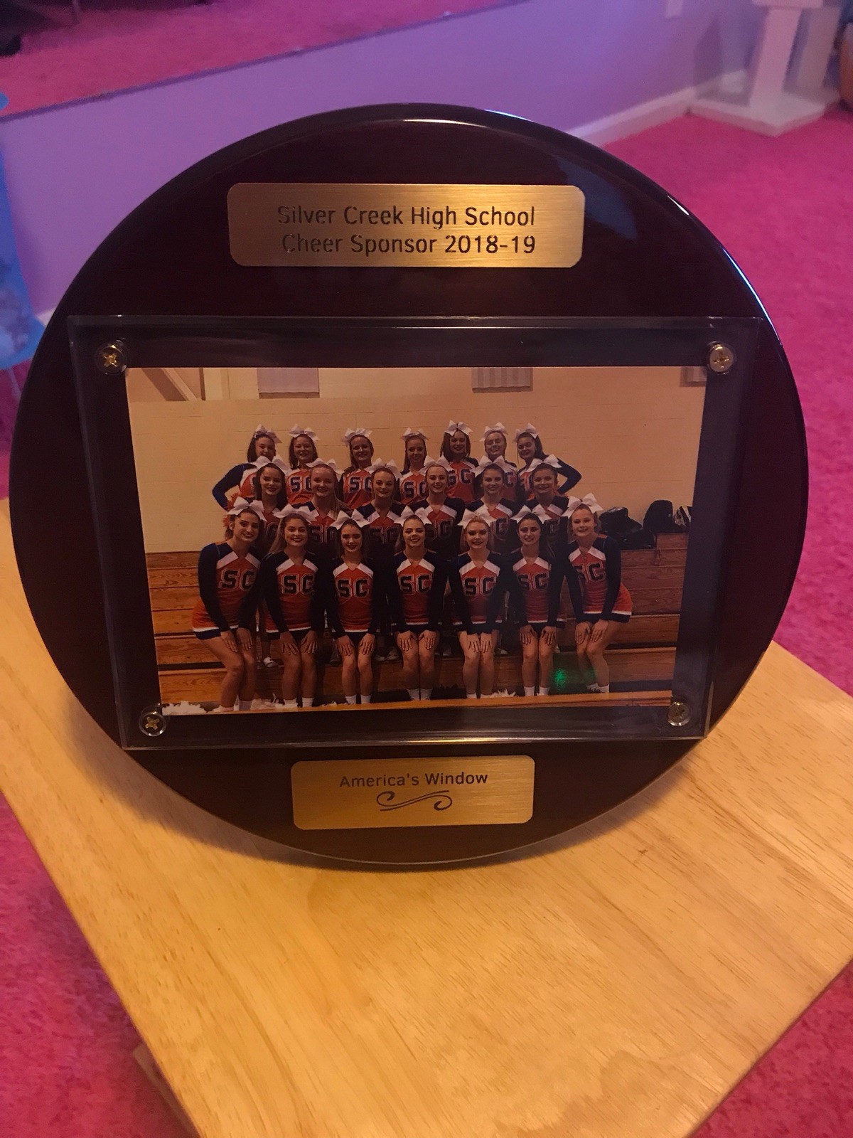 Trophy/photo Mounting Plaque Cherry 9” Circle