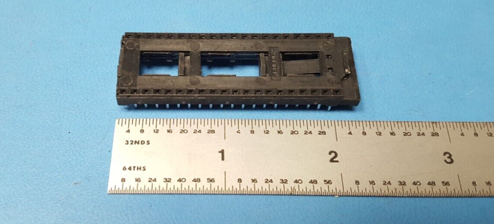 ( 2PCS ) IC SOCKET, 40 PIN DIP SOCKET, DILBQ40P-101, BURNDY, DILBQ40P.101