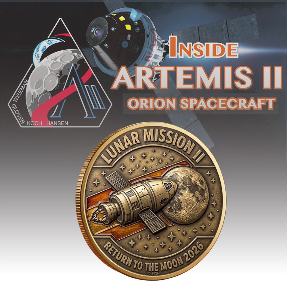 Artemis II Return To The Moon 2026 Coin - Nasa Mission