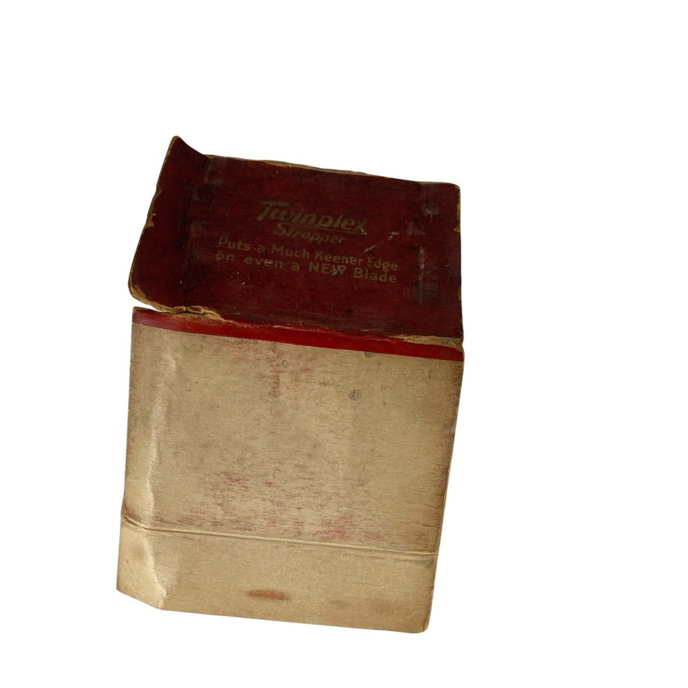 Antique Twinplex Razor Blade Stropper Sharpener Red Flash Model With Box USA