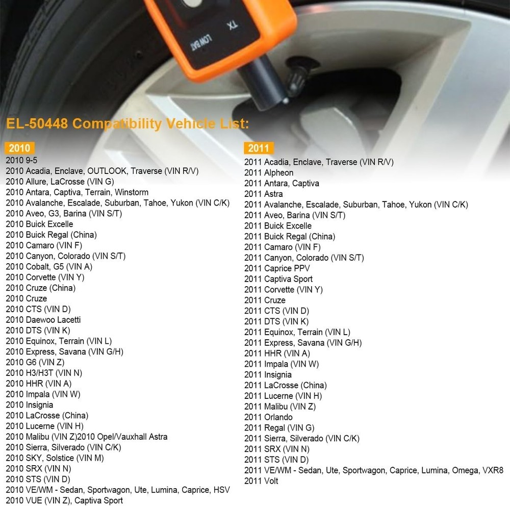 Digital TPMS Tool for Tire Sensor Activation - Compatible with Most Vehicles