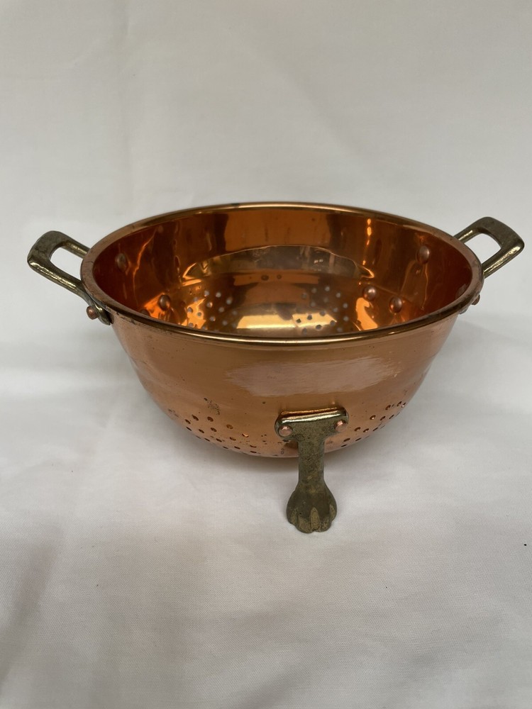 Vintage copper colander