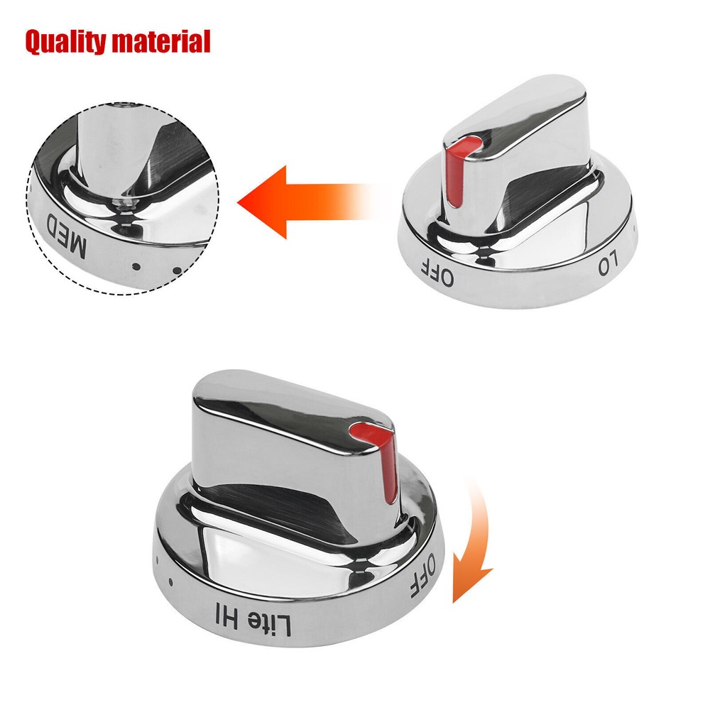 5 Pcs DG64-00473A Gas Knobs "Original OEM" For Samsung Range stove Burner Knobs