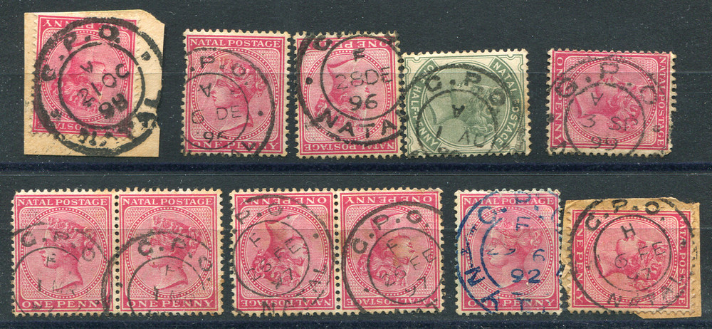NATAL (1018): GPO postmark/cancels