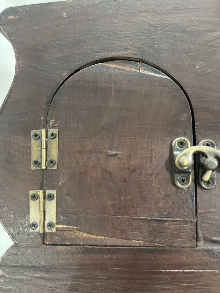 Clock Rustic Farmhouse Design Dark Wood Table Clock