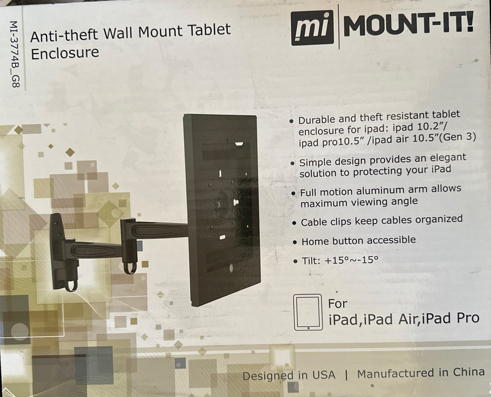 Mount-it Anti-theft Wall Mount Tablet Enclosure