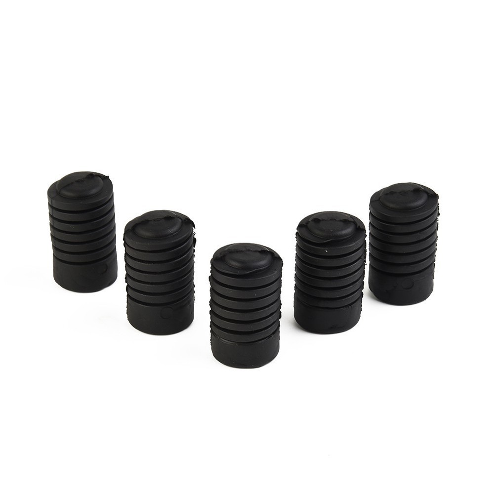 Bonnet Buffer Stop Hood Auto Black Bumper Replacement 5 Pcs Accessories