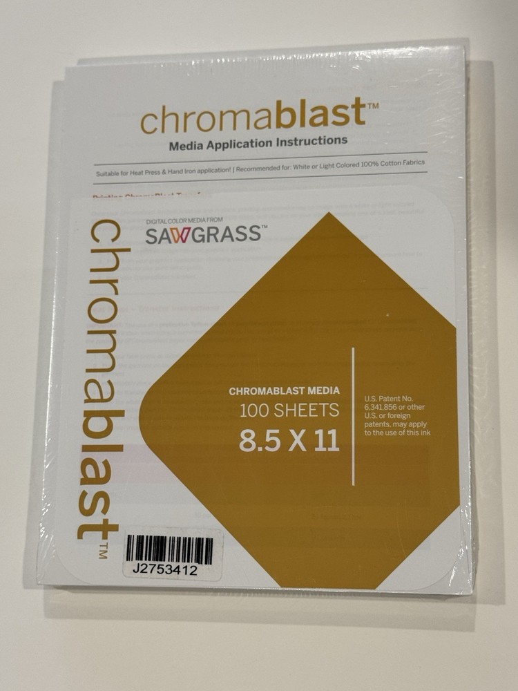 Sawgrass ChromaBlast 8.5” X 11" 100 Sheets Package