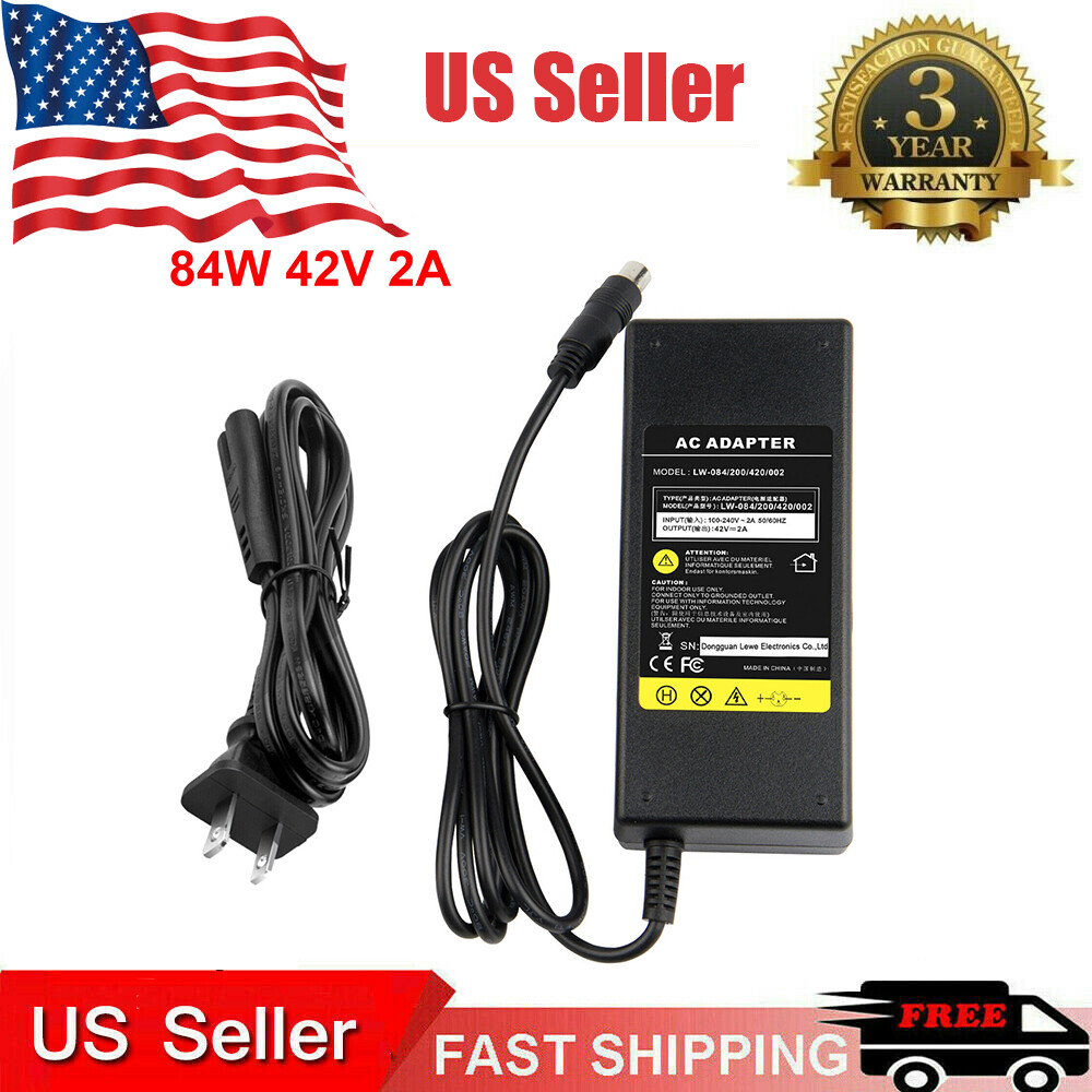 Fast Charger 42V 2A for Bird Lime Skip Xiaomi Mijia M365 36V li-ion Battery US