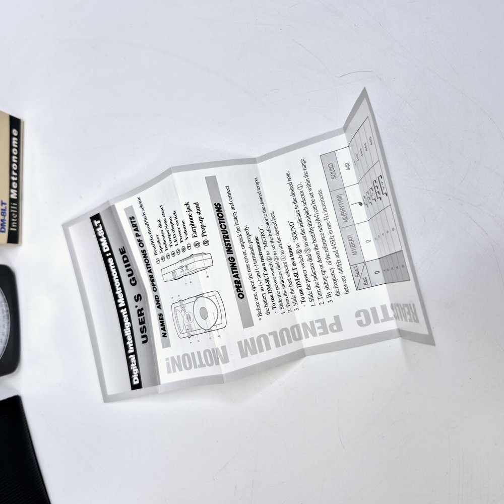 Intelli Multi-Function Metronome DM-8LT Beat Rhythm Pitch Black