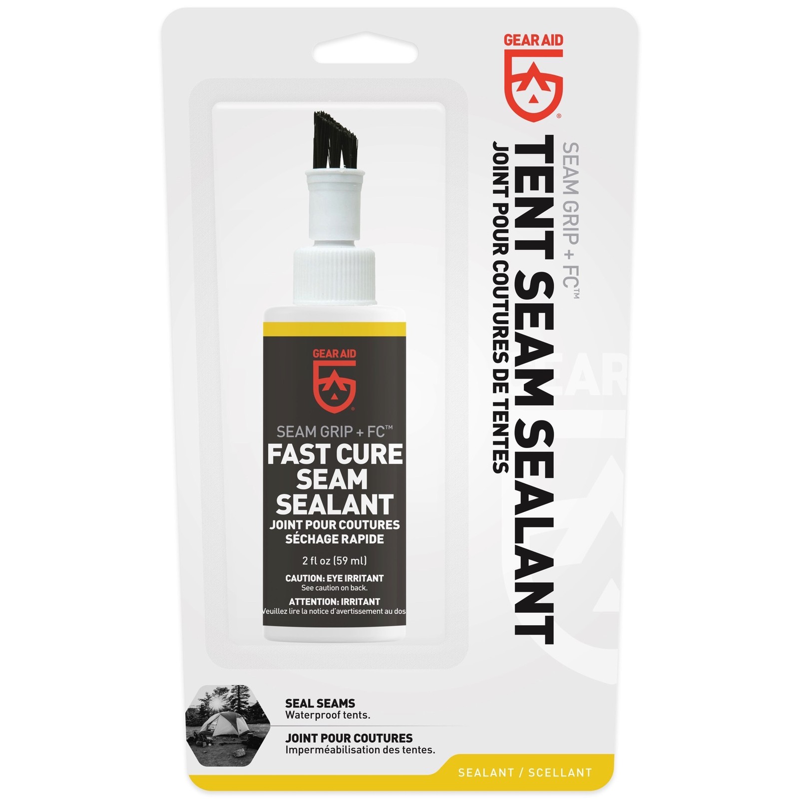 Gear Aid Seam Grip FC Fast Cure Seam Sealant 2oz Waterproof Tents Tarps (2-Pack)