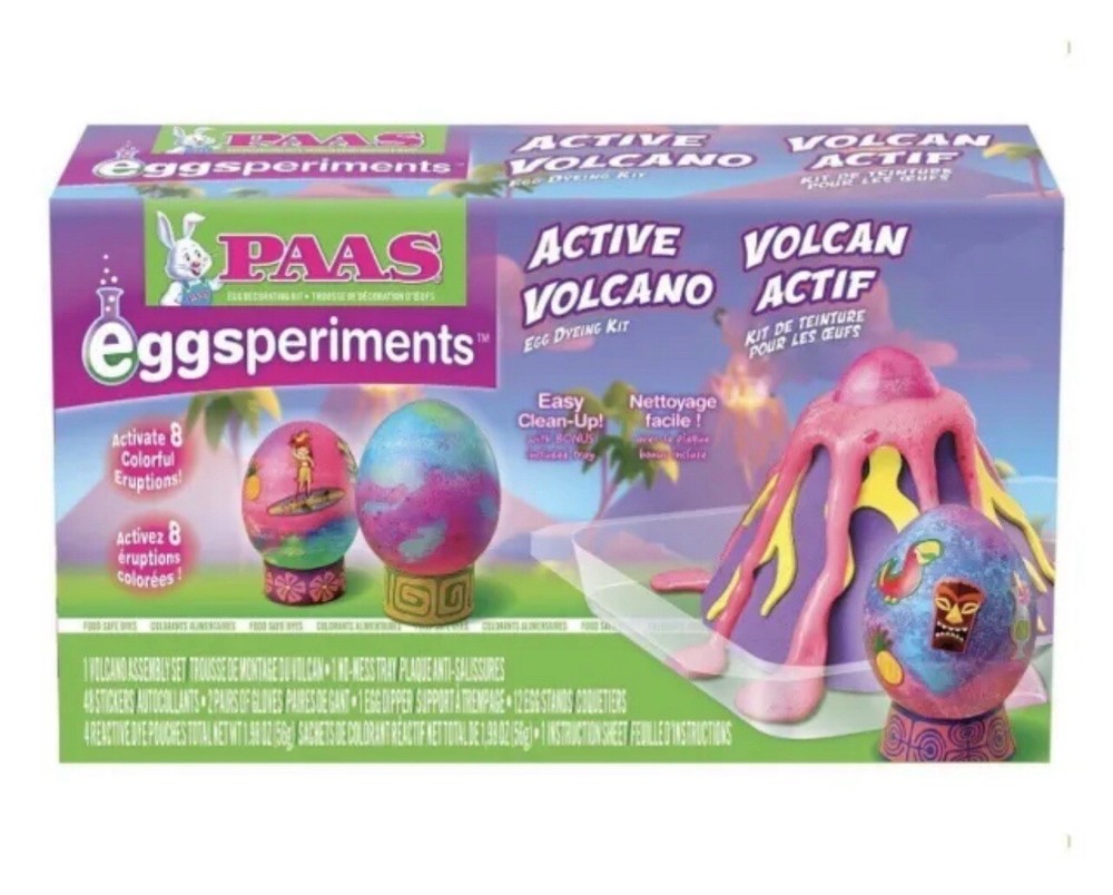 NEW Sealed Paas Easter Egg Eggsperiments Active Volcano Decorating Kit