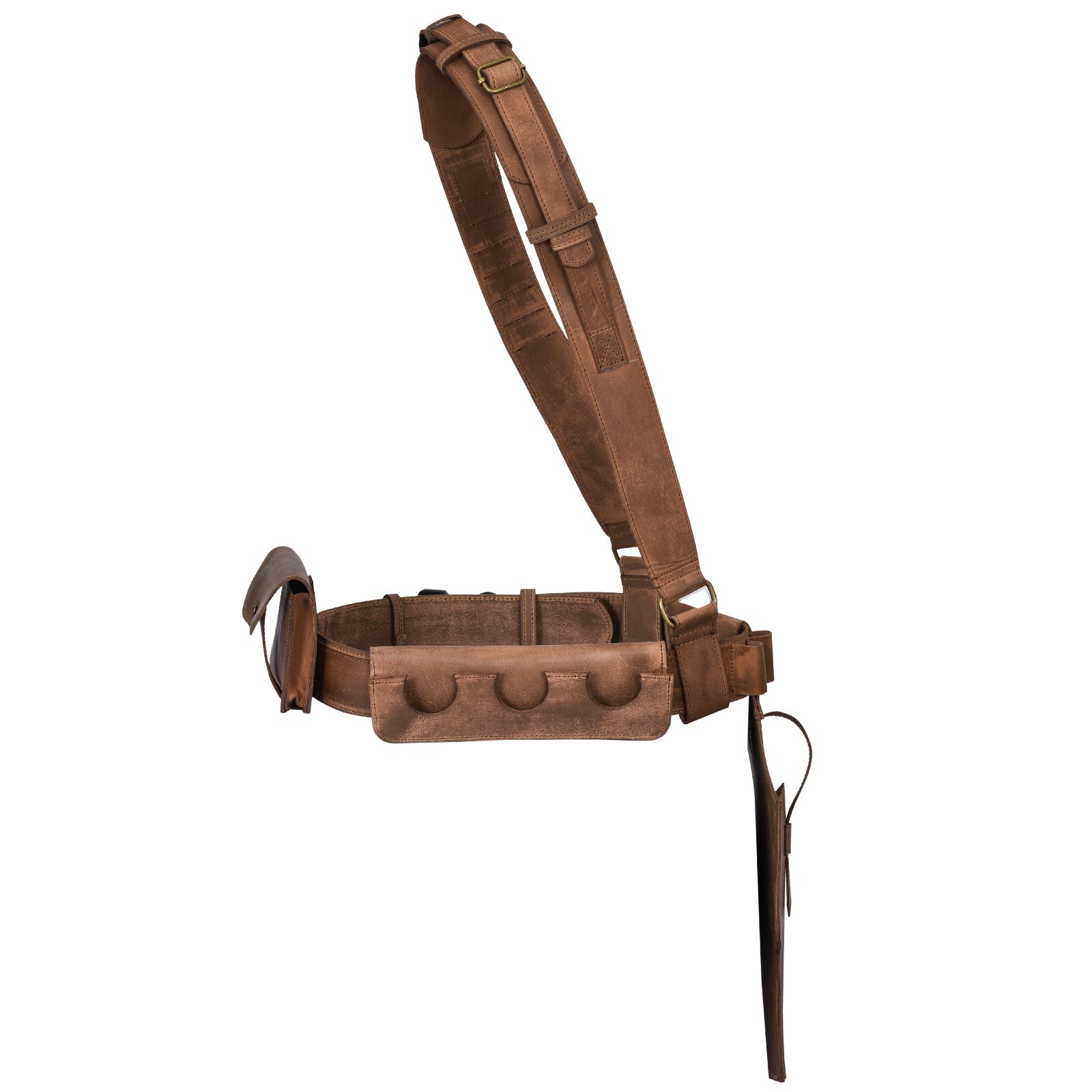 Mandalorian Belt with Holster Brown Leather Cosplay Costume Prop for Adult Men