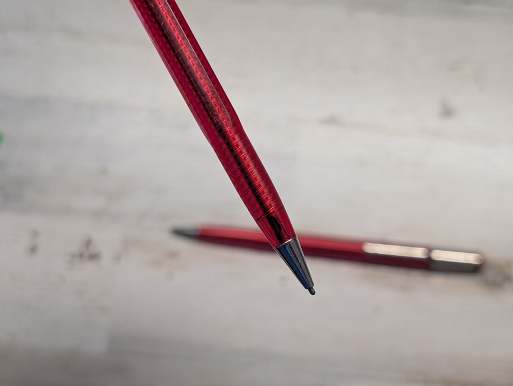 2 Vintage Scripto Red Translucent Twist Mechanical Pencil Pair