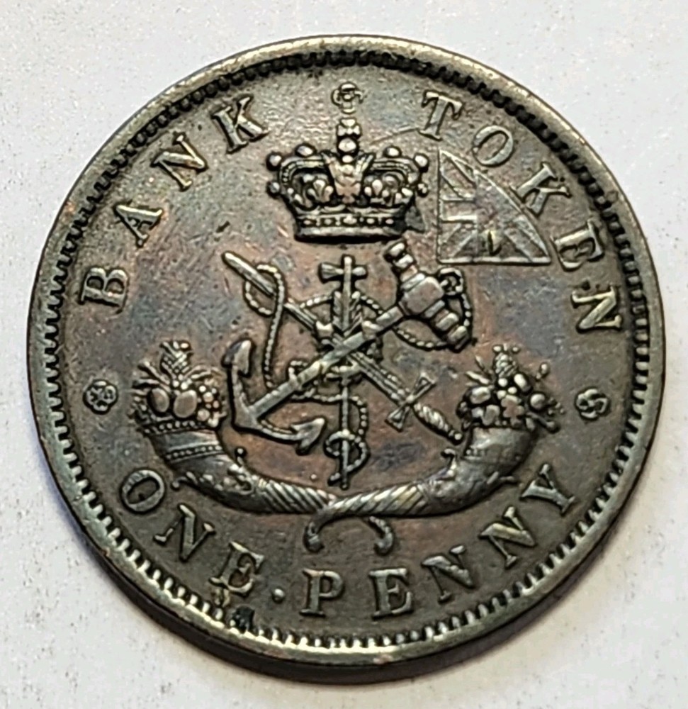 1857 Upper Canada One Penny 1121
