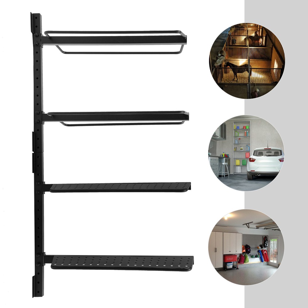 4 Tier Modern Saddle Rack Wall Mount Saddle Rack Black