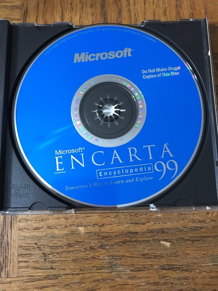 Microsoft Encarta 1999 PC Cd