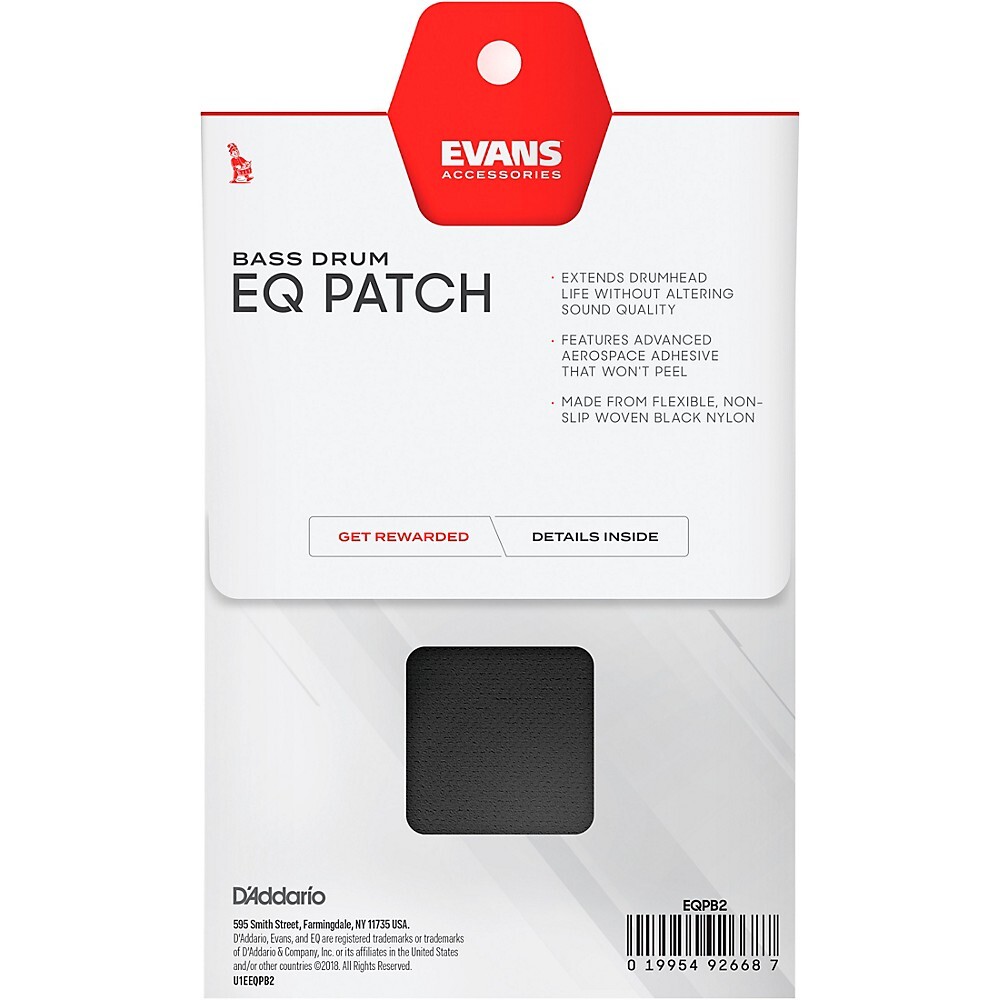 Evans EQ Double Bass Drum Patch Black