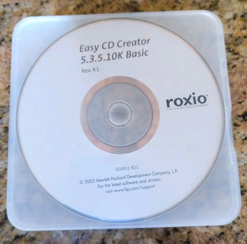 CD-ROM Roxio Creator - 2003. Ver. 5.3.5.10k Basic. Rev. K1 Acceptable Condition