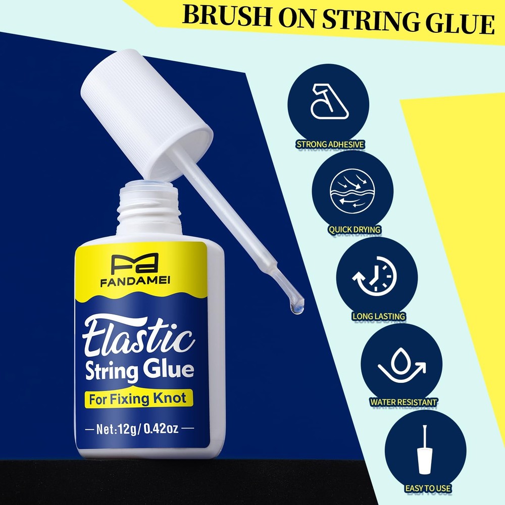 FANDAMEI Elastic String for Bracelets Making Kit, 1mm&0.8mm Clear