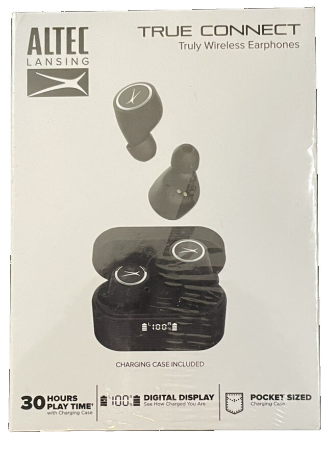 Earbuds Altec Lansing True Connect Truly Wireless Bluetooth Black New