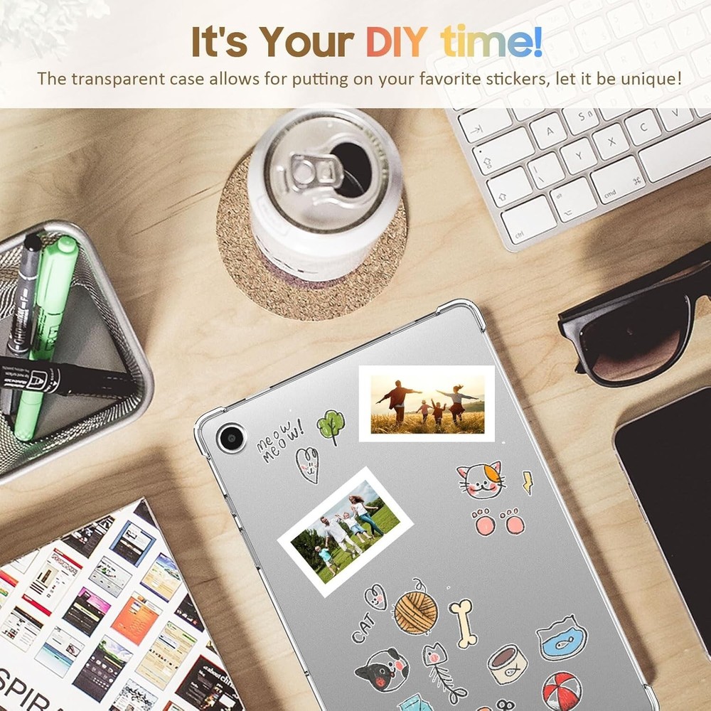 For Samsung Galaxy Tab A9 Plus Tablet Clear Case Soft TPU Cover Screen Protector