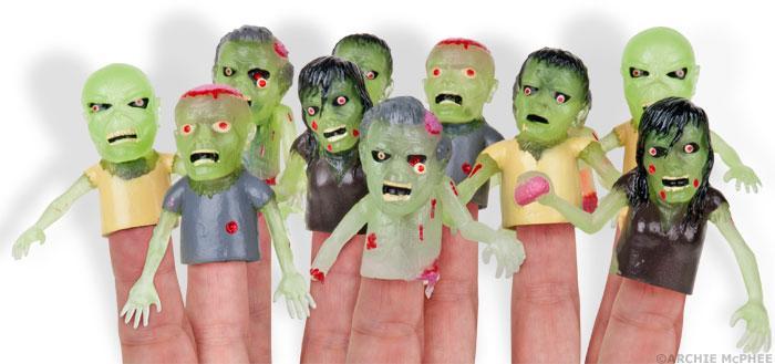 GLOW FINGER ZOMBIES - 5 Piece Set