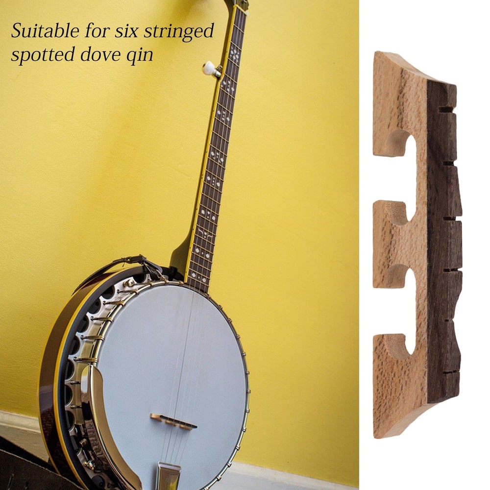 Maple Ebony Bridge 6 String Banjo Replacement