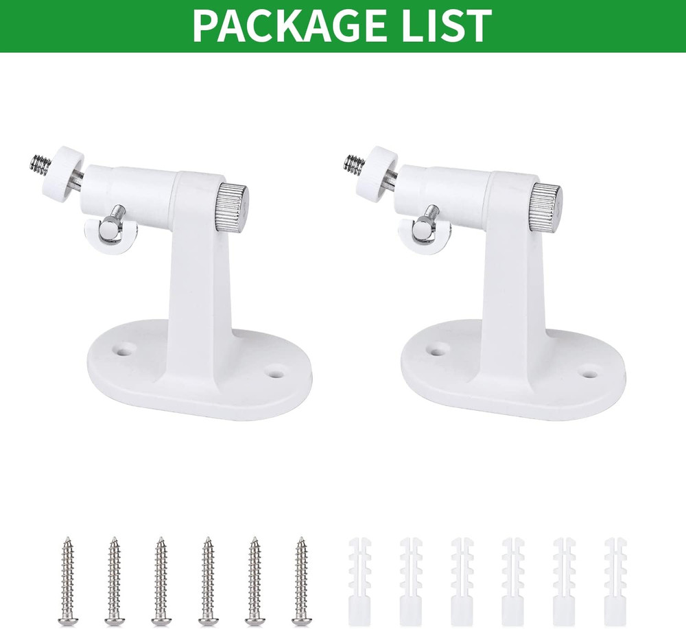 2Pack Adjustable Security Wall Mount Bracket for Google Nest Cam Outdoor or Indo