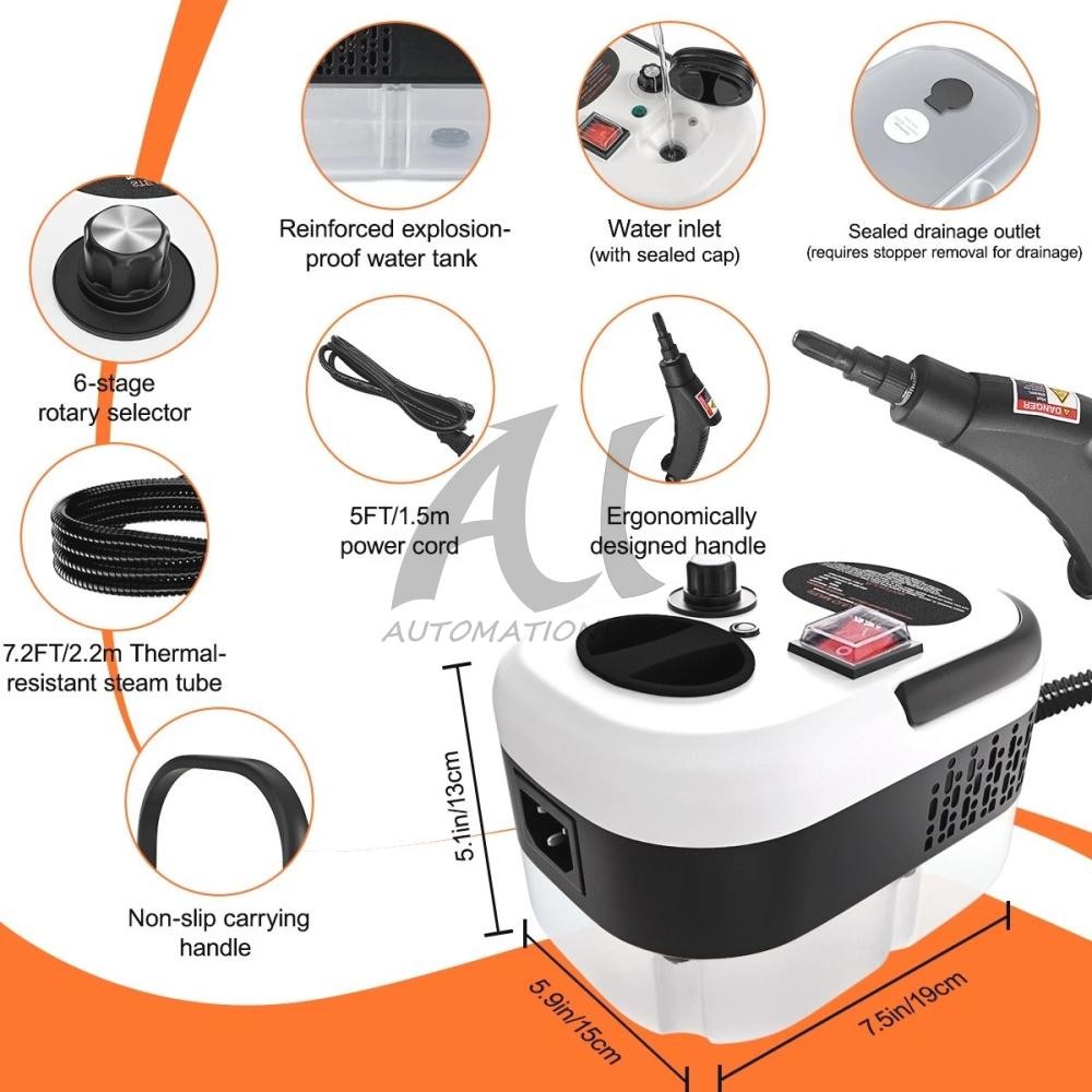 Handheld High Temp Steam Cleaner High Pressure Household Cleaning Machine 2500W