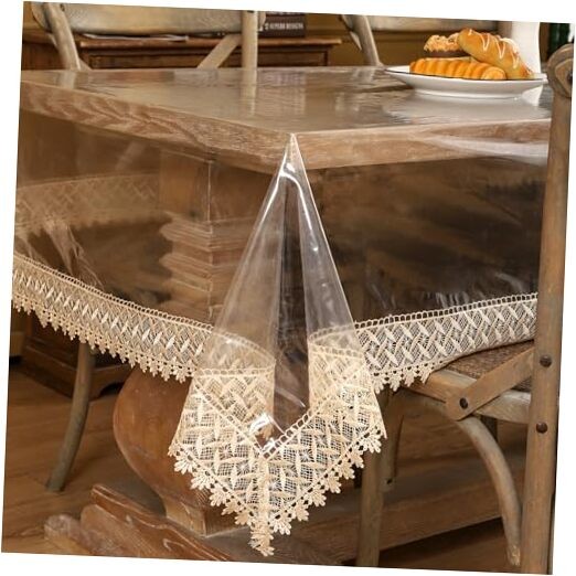 Clear Vinyl Tablecloth Protector Waterproof/Oil-Proof 54" x 84" (Rectangular)