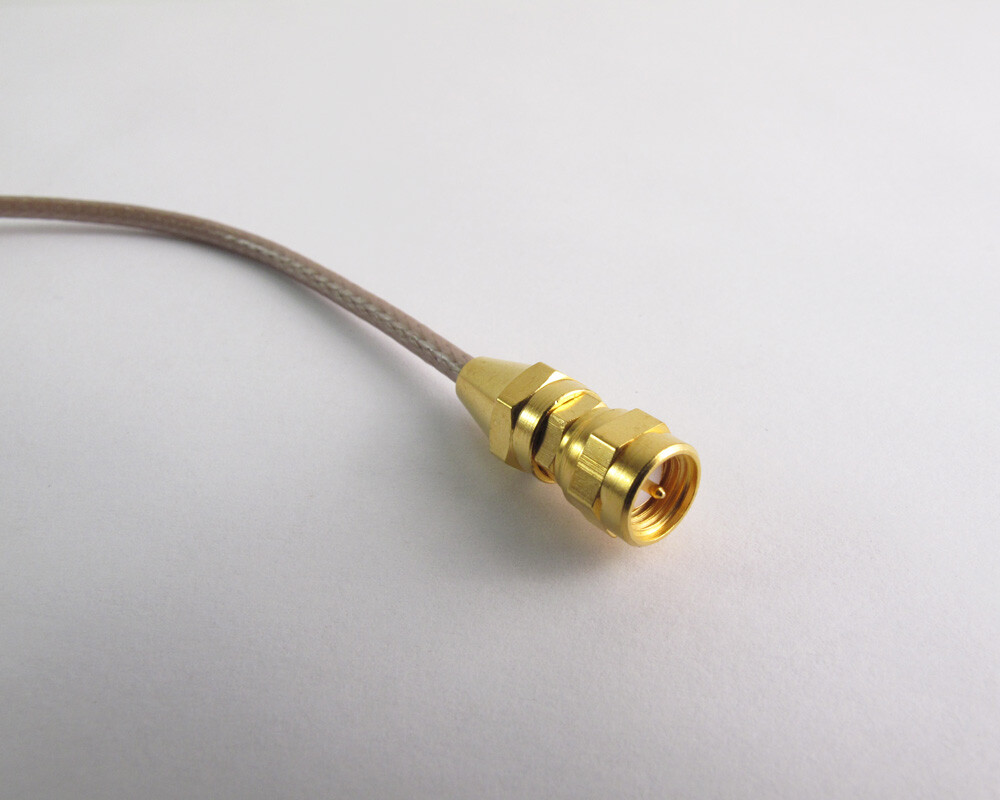 5" Cable Assembly SMA Plug to SMA Jack Bulkhead